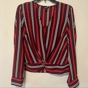Express Front Twist Long Sleeve Top Size M